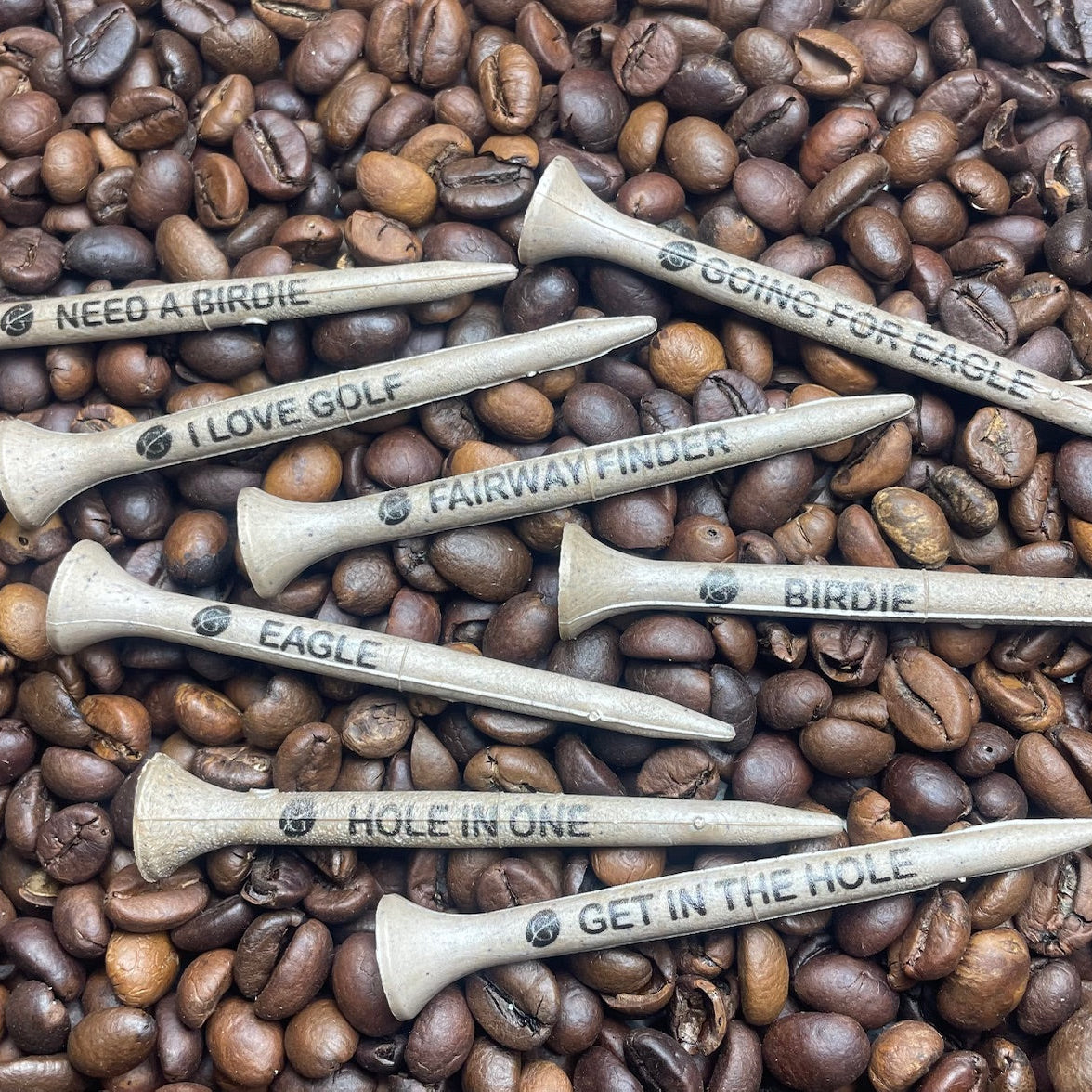 GreenUp Statement tees. Made from coffee waste