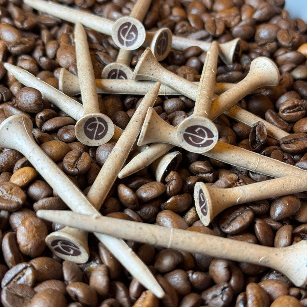 GreenUp biodegradable golf tees made from coffee grounds – sustainable golf accessories