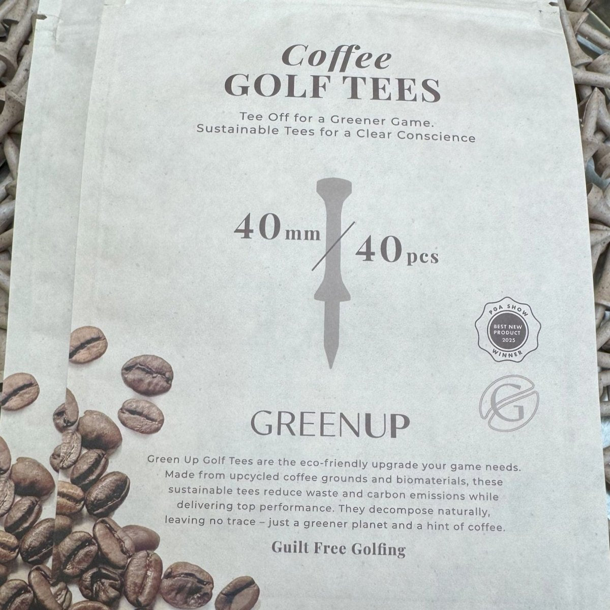 40 mm Castle - tees – biologisk nedbrydelige – 40 - pak - GreenUp Golf - 20400040