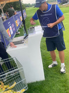 Coffee tees on the tee box. Made from coffee waste